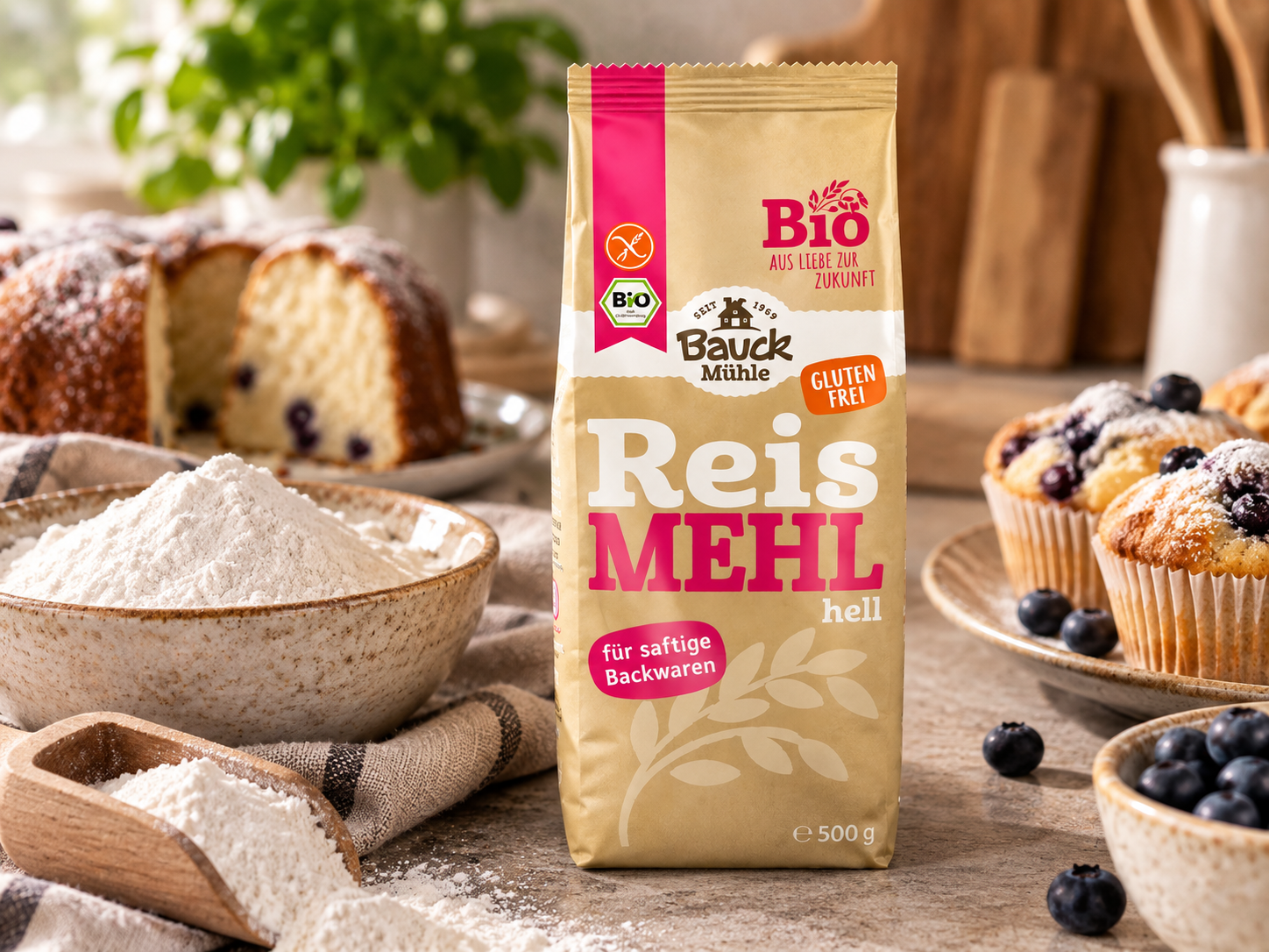 Bezlepková RÝŽOVÁ MOUKA světlá BIO 500 g - Bauck